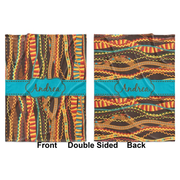 Tribal Ribbons Baby Blanket (Double Sided - Printed Front and Back)