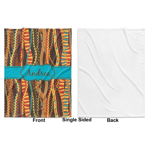 Tribal Ribbons Baby Blanket (Single Side - Printed Front, White Back)