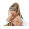 Tribal Ribbons Baby Hooded Towel on Child