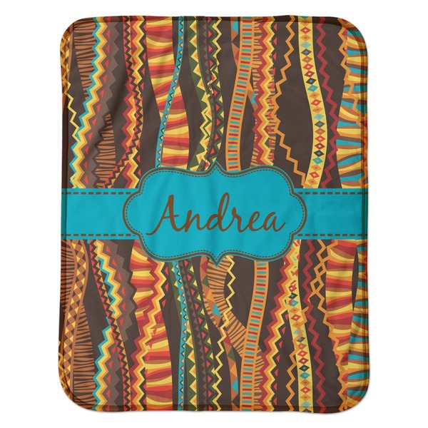 Tribal Ribbons Baby Sherpa Blanket - Flat
