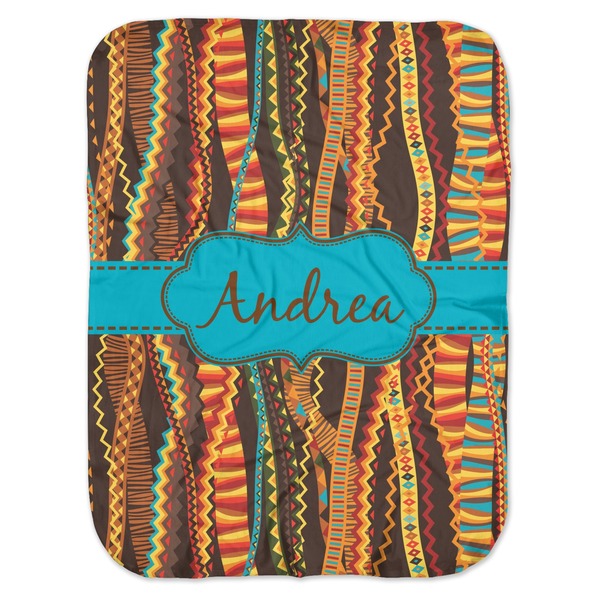 Custom Tribal Ribbons Baby Swaddling Blanket (Personalized)