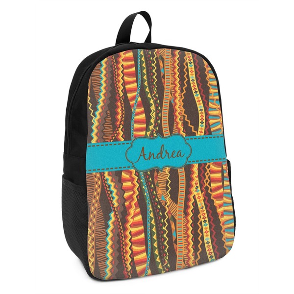 Custom Tribal Ribbons Kids Backpack (Personalized)