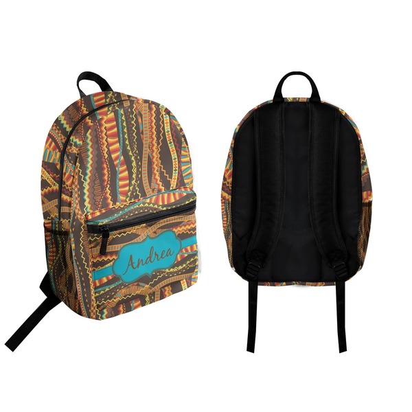 Tribal Ribbons Backpack front and back - Apvl