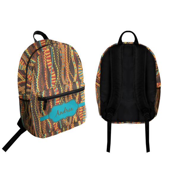 Tribal Ribbons Backpack front and back - Apvl