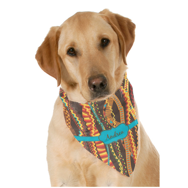 Custom Tribal Ribbons Dog Bandana Scarf w/ Name or Text