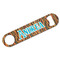 Tribal Ribbons Bar Bottle Opener - White w/ Name or Text
