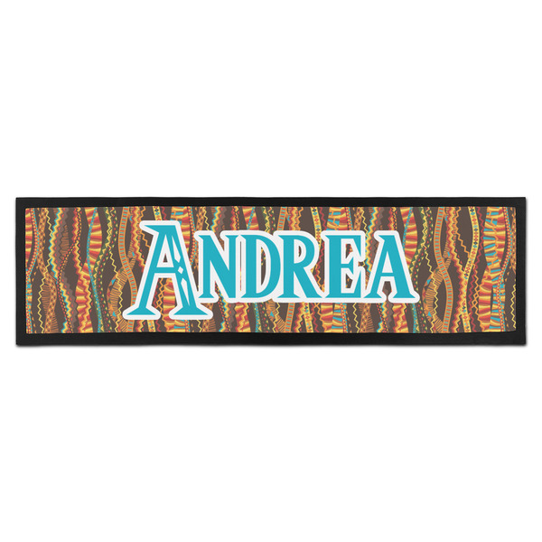 Custom Tribal Ribbons Bar Mat - Large (Personalized)