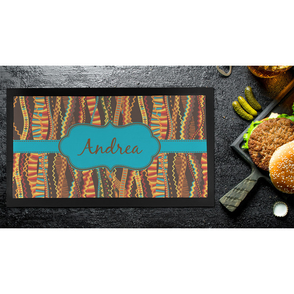 Tribal Ribbons Bar Mat - Small - LIFESTYLE