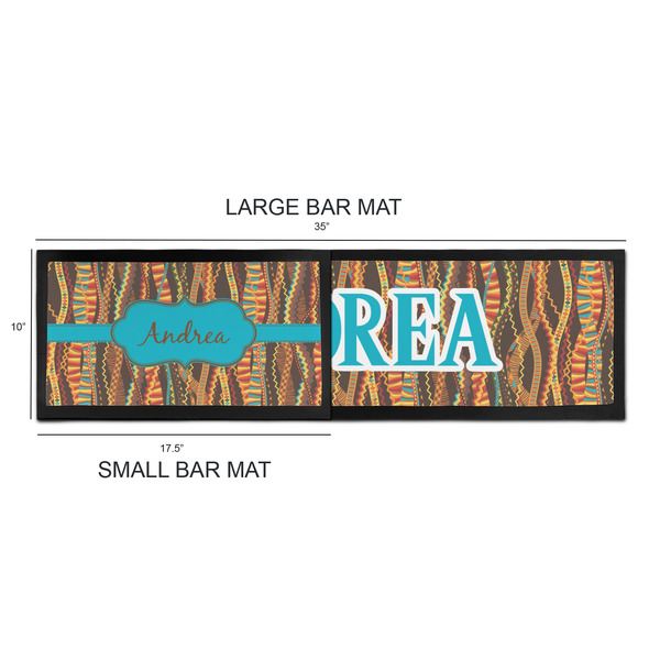 Tribal Ribbons Bar Mats - Sizing Chart