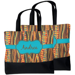 Tribal Ribbons Beach Tote Bag (Personalized)
