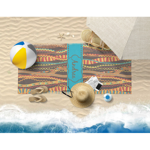 Tribal Ribbons Beach Towel Lifestyle