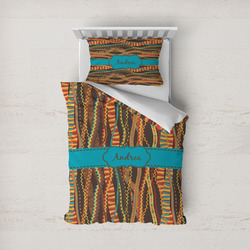 Tribal Ribbons Duvet Cover Set - Twin (Personalized)
