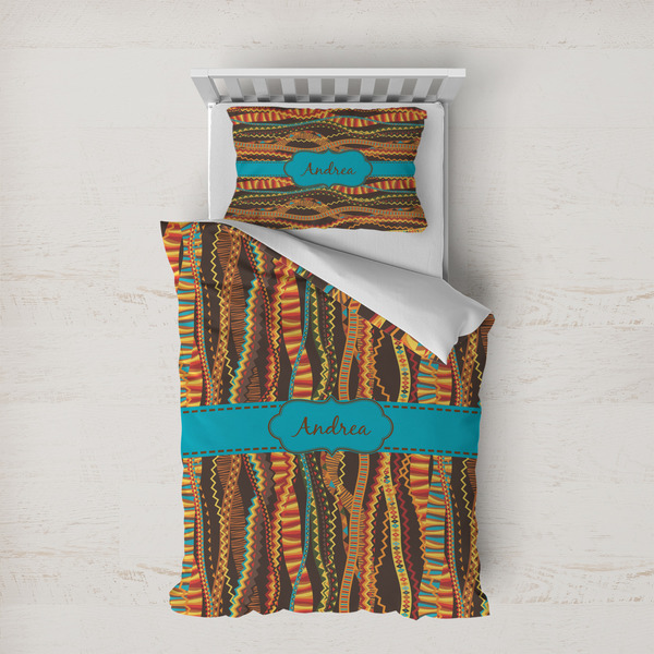 Custom Tribal Ribbons Duvet Cover Set - Twin XL (Personalized)