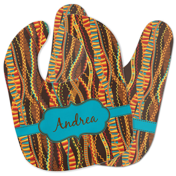 Custom Tribal Ribbons Baby Bib w/ Name or Text