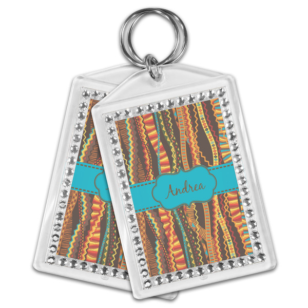 Tribal Ribbons Bling Keychain - MAIN