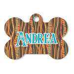 Tribal Ribbons Bone Shaped Dog ID Tag (Personalized)