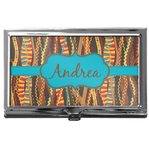 Custom Tribal Ribbons Business Card Case