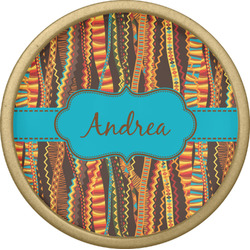 Tribal Ribbons Cabinet Knob - Gold (Personalized)