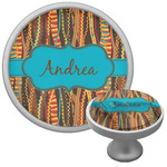 Tribal Ribbons Cabinet Knob (Silver) (Personalized)