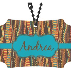 Tribal Ribbons Rear View Mirror Ornament (Personalized)