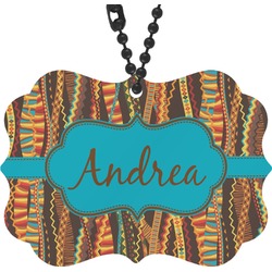 Tribal Ribbons Rear View Mirror Charm (Personalized)
