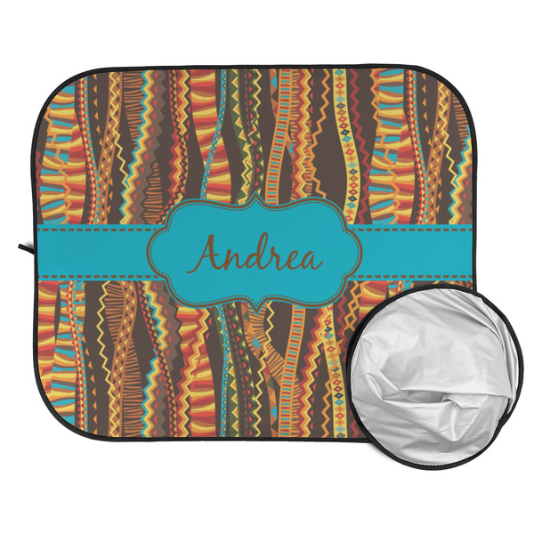Tribal Ribbons Car Sun Shades - FOLDED & UNFOLDED
