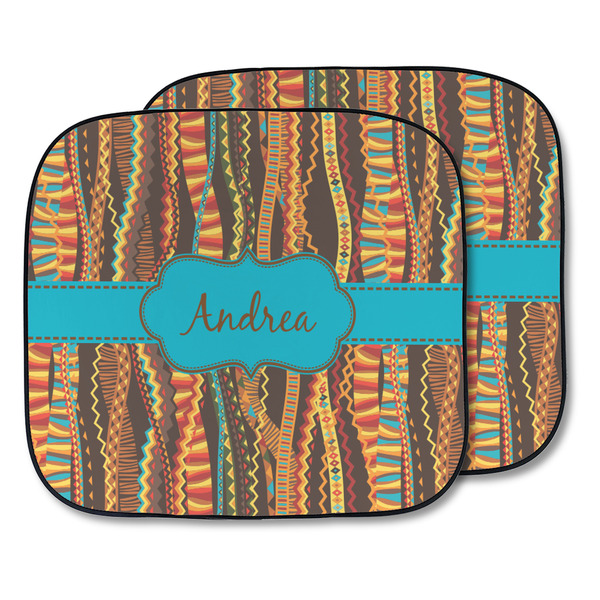 Custom Tribal Ribbons Car Sun Shade - Two Piece (Personalized)