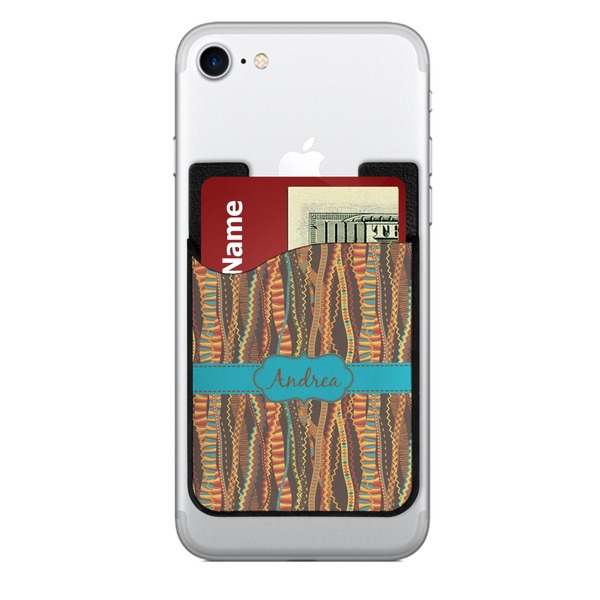 Custom Tribal Ribbons 2-in-1 Cell Phone Credit Card Holder & Screen Cleaner (Personalized)