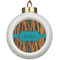 Tribal Ribbons Ceramic Ball Ornament (Personalized)