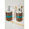 Tribal Ribbons Ceramic Bathroom Accessories - LIFESTYLE (toothbrush holder & soap dispenser)