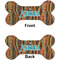 Tribal Ribbons Ceramic Flat Ornament - Bone Front & Back (APPROVAL)