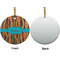 Tribal Ribbons Ceramic Flat Ornament - Circle Front & Back (APPROVAL)