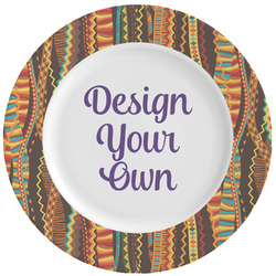 Tribal Ribbons Ceramic Dinner Plates (Set of 4) (Personalized)