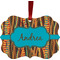 Tribal Ribbons Christmas Ornament (Front View)