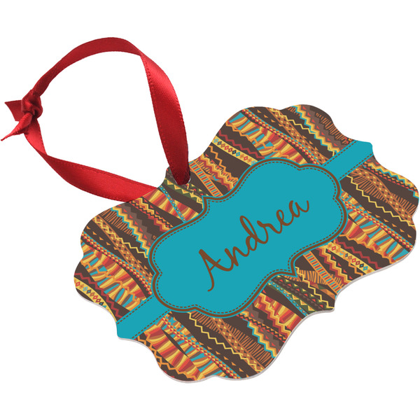 Tribal Ribbons Christmas Ornament
