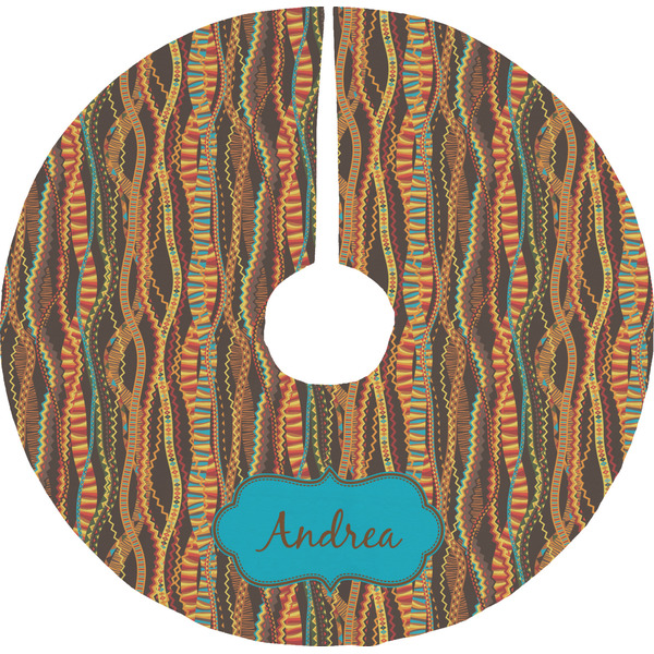 Custom Tribal Ribbons Tree Skirt (Personalized)