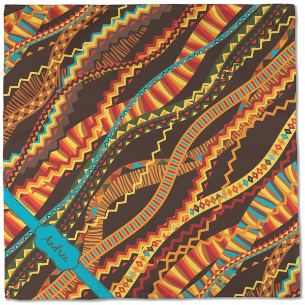 Tribal Ribbons Cloth Napkins - Personalized Dinner (Full Open)