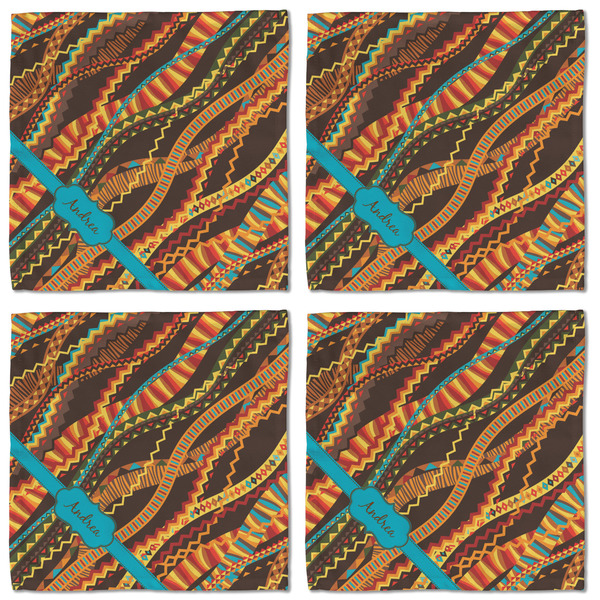 Tribal Ribbons Cloth Napkins - Personalized Lunch (APPROVAL) Set of 4