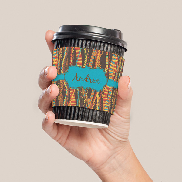 Tribal Ribbons Coffee Cup Sleeve - LIFESTYLE
