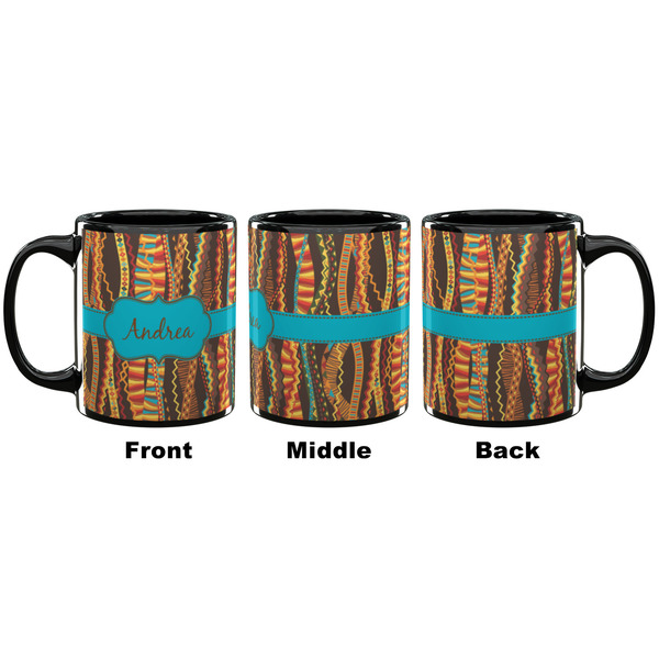 Tribal Ribbons Coffee Mug - 11 oz - Black APPROVAL