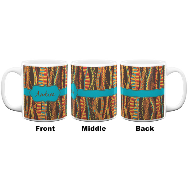 Tribal Ribbons Coffee Mug - 11 oz - White APPROVAL