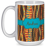Tribal Ribbons 15 Oz Coffee Mug - White (Personalized)