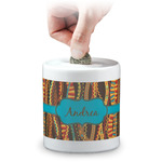 Tribal Ribbons Coin Bank (Personalized)