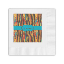 Tribal Ribbons Coined Cocktail Napkins (Personalized)