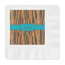 Tribal Ribbons Embossed Decorative Napkins (Personalized)