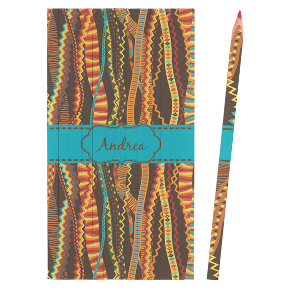 Tribal Ribbons Colored Pencils - Front View