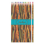 Tribal Ribbons Colored Pencils (Personalized)