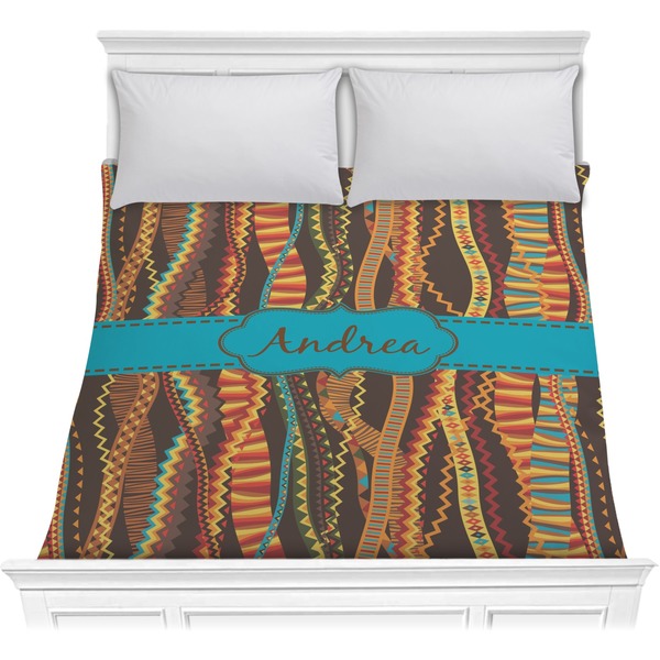 Custom Tribal Ribbons Comforter - Full / Queen (Personalized)