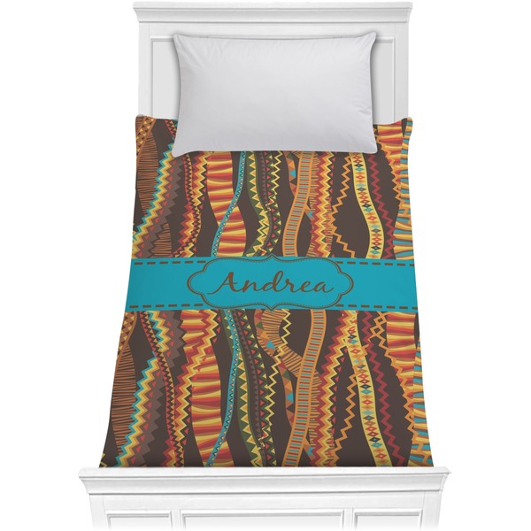 Custom Tribal Ribbons Comforter - Twin (Personalized)