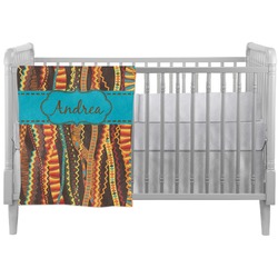 Tribal Ribbons Crib Comforter / Quilt (Personalized)